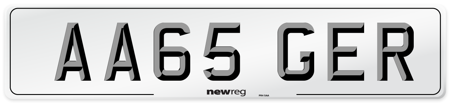 AA65 GER Number Plate from New Reg